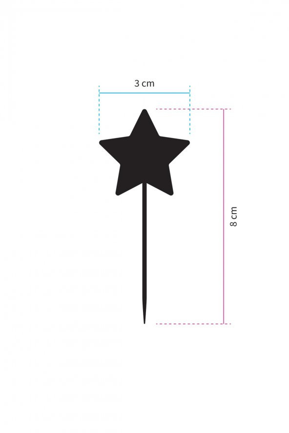 Gold-Kırmızı Çift Taraflı  Yıldız Simli Eva Kürdan Cupcake Toppers Cupcake Çubuğu 12li - 4