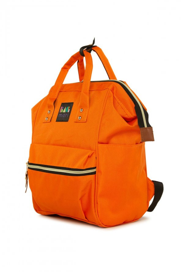 Bagmori Turuncu Metal Ağızlı Sırt Çantası - Resim 2