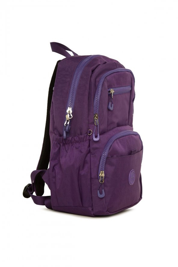 Bagmori Mor Oturtma Çok Cepli Logolu Paraşüt Sırt Çantası - Resim 2