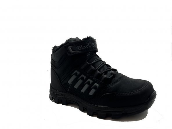 BlackSea  Siyah Filet Fermuarlı Çocuk Bot - 2