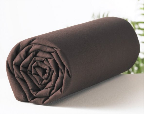 Makiteks 100 Pamuklu Kahve 200x200+2(50x70) Battal Boy Lastikli Çarşaf