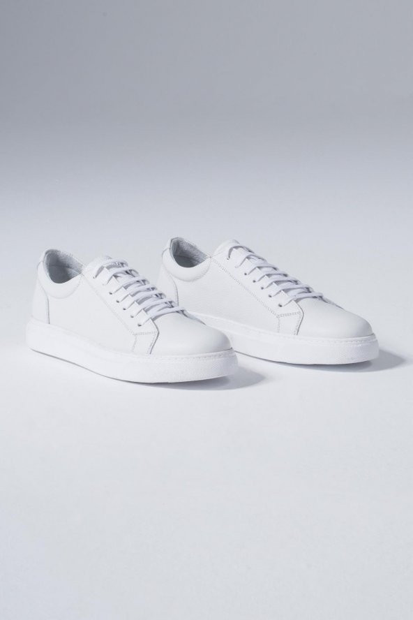 Hakiki Deri Erkek Sneaker Bağcıklı Rahat Spor Ayakkabı - 3