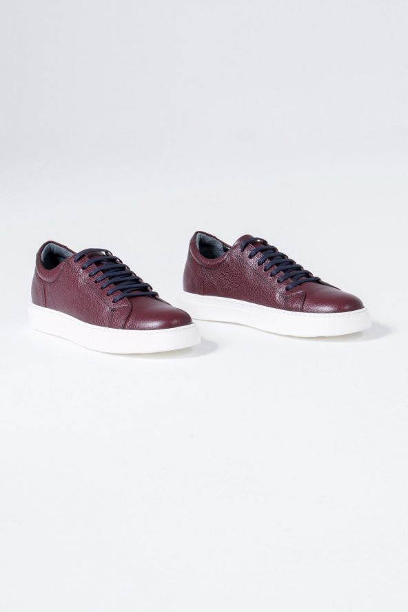 Hakiki Deri Erkek Sneaker Bağcıklı Rahat Spor Ayakkabı - 7