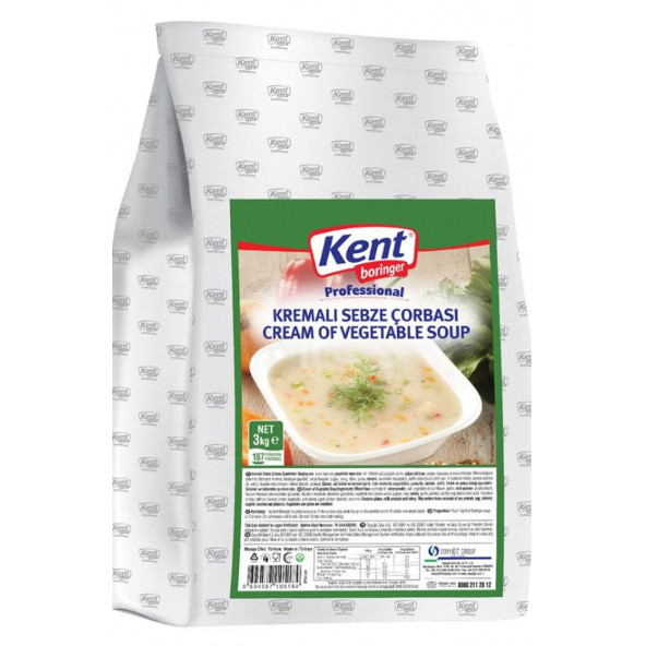Kent Boringer Prof. Kremalı Sebze Çorbası 3 Kg