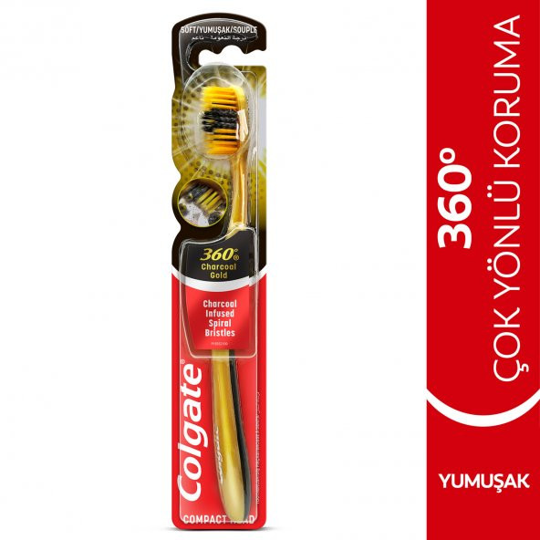 Colgate 360 Charcoal Gold Yumuşak Diş Fırça