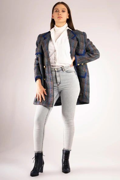 Hakiki Deri Kadın Bot Fermuarlı Bağcıklı Topuklu Bootie - Resim 12