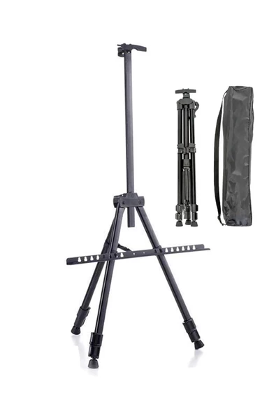 Rich Mastermix Akrilik Boya Seti 6 Ana Renk 3 Ayaklı Şövale 35x50 Tuval Metal Şövale Metal Spatül - Resim 3