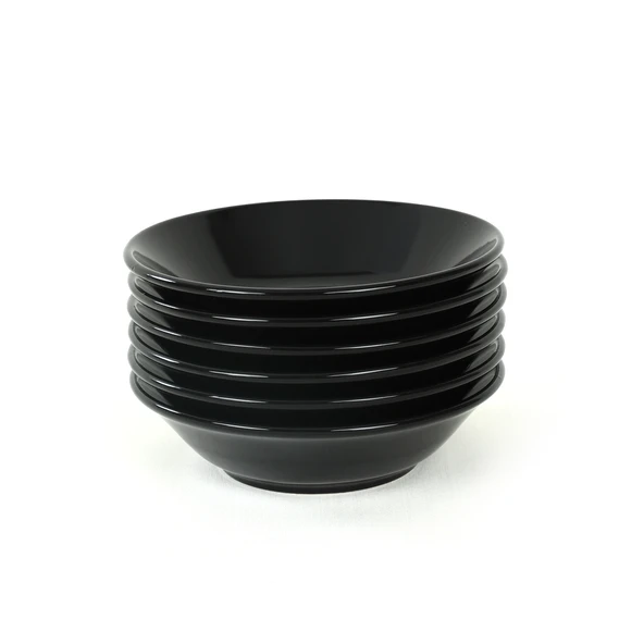 Keramika Hitit Siyah Yemek Tabağı 18 Cm 6 Adet - 6