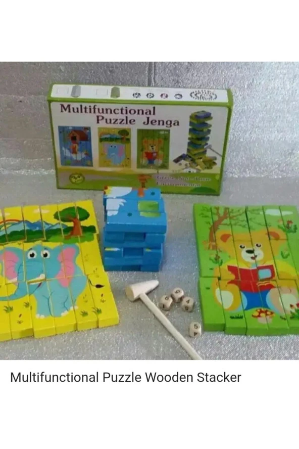 KIZILKAYA JENGA VE PUZZLE AHŞAP 2 Sİ 1 ARADA