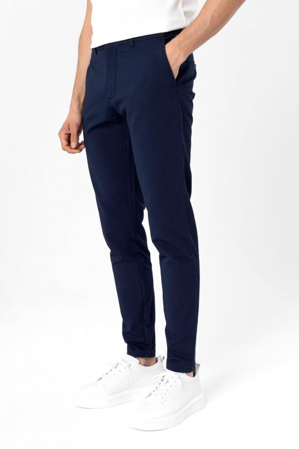 Slim Kalıp Armürlü Pantolon - Resim 2