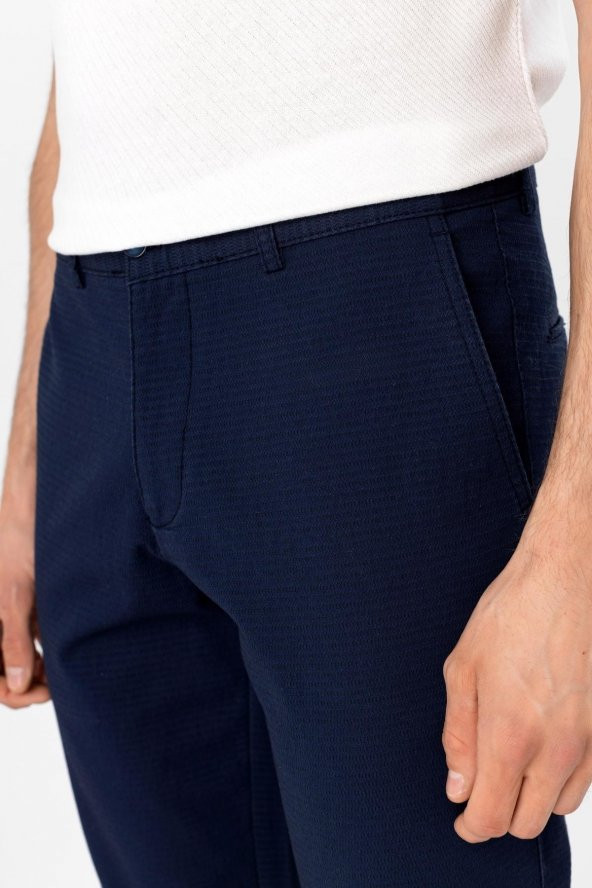 Slim Kalıp Armürlü Pantolon - Resim 3