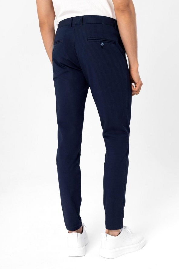 Slim Kalıp Armürlü Pantolon - Resim 4