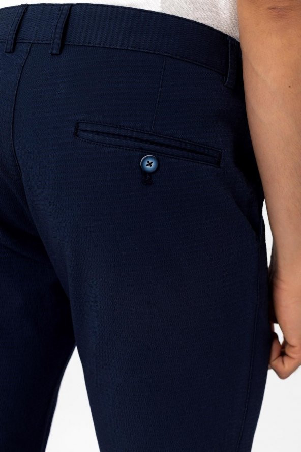 Slim Kalıp Armürlü Pantolon - Resim 5