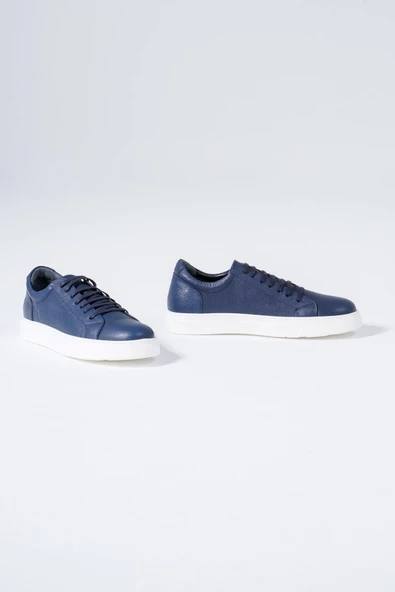 Hakiki Deri Erkek Günlük Spor Ayakkabı Casual Bağcıklı Sneaker - Resim 6