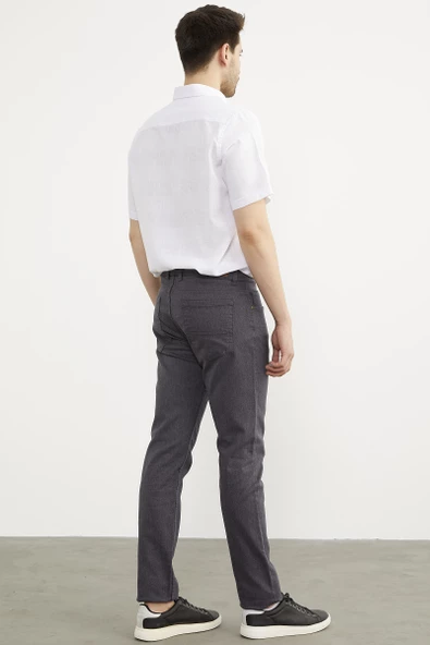 Kot Görünümlü Beş Cep Pantolon - Gri - 5