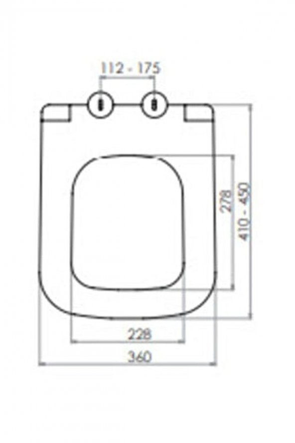 Kare Uyumlu Yavaş Kapanır Klozet Kapağı Kırılmaz Plastik Sök Tak Özellikli Thermoplast - 3