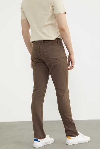 Kot Görünümlü Beş Cep Pantolon - Bej - 5