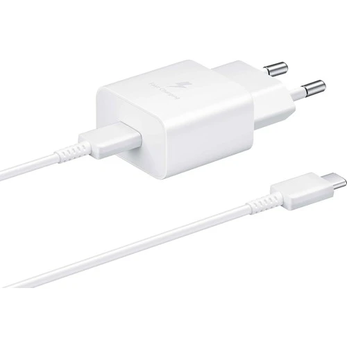 Samsung 3A 15W Type-C Çıkışlı 1m Kablolu Şarj Aleti Set Beyaz (Samsung Türkiye Garantili)