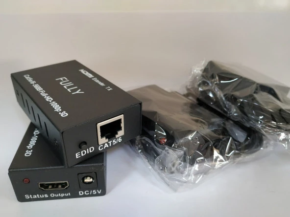 FULLY HDMI EXTENDER FULL HD 1080P 3D 60 Metre Mesafeye Cat5e/6-568B Network Üzerinden HDMI Uzatıcı