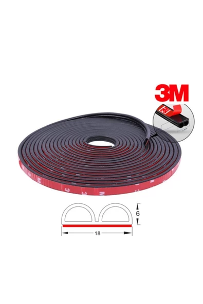Contacall 3m Oto Kapı Kaput Bagaj Ses Toz Yalıtım Fitili 3 Metre Uzunluk - 2