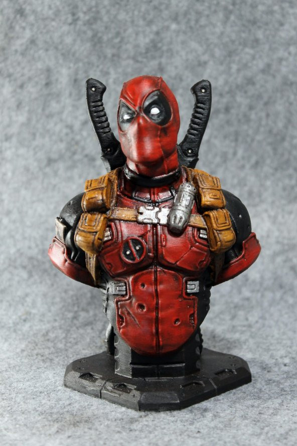 Deadpool 3D Figür, 70 Gram, A Kalite Büst, Deadh Pool Figür,  Marvel Comics - 13 Cm