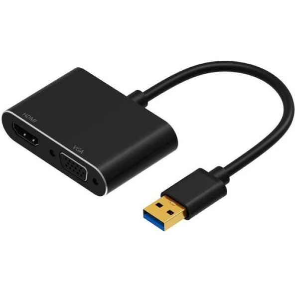 USB 3.0 TO VGA/HDMI VİDEO ADAPTER ÇEVİRİCİ DÖNÜŞTÜRÜCÜ - 2