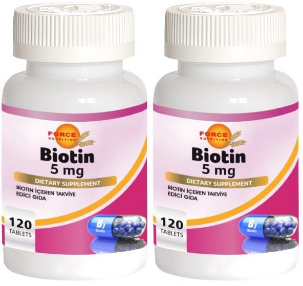 Force Nutrition 5 Mg Biotin 2x120 Tablet
