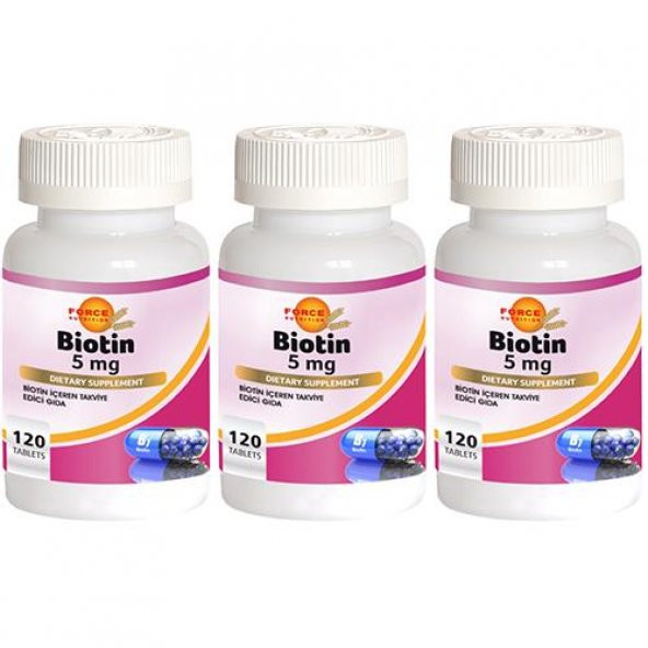 Force Nutrition Biotin 5 Mg 3x120 Tablet