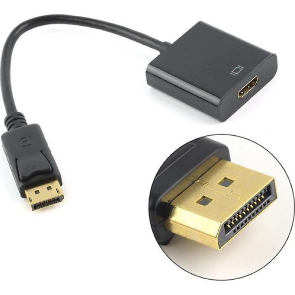 DISPLAY PORT To HDMI Çevirici Dönüştürücü Adaptör