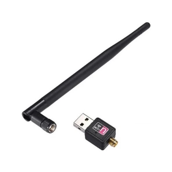USB 2.0 1200 Mbps 2.4 GHz Wifi Adaptörü 802.11N / G / B Antenli Kablosuz Alıcı