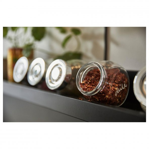 4 Adet Baharat Kavanozu MeridyenDukkan Cam-Gümüş Kapak 15 cl Cam Kavanoz - 6