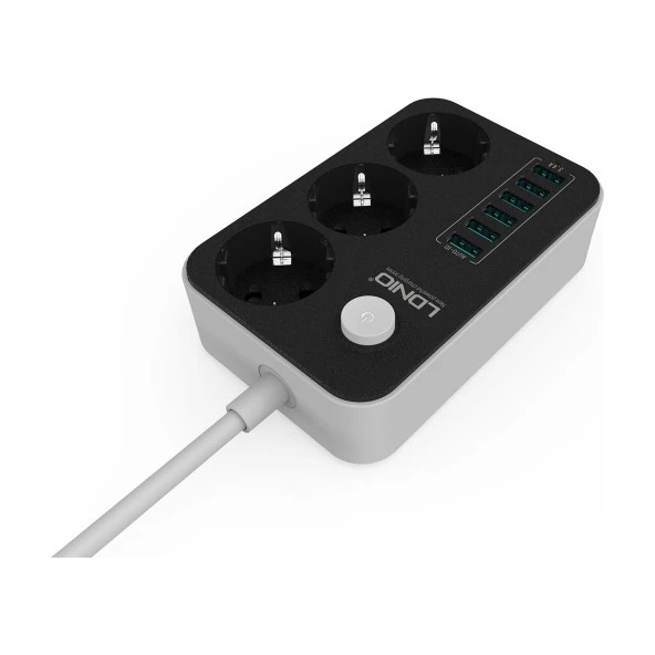 Ldnio Akım Korumalı 6 USB Şarj Cihazı 3 Lü Priz 5v 3.4A - SE3631 - Resim 2