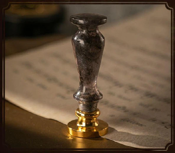 Davetiye Mum Mühürü Uygulama Seti El Yapımı Akrilik Füme Renk - Resim 2