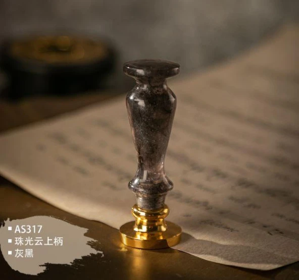 Davetiye Mum Mühürü Uygulama Seti El Yapımı Akrilik Füme Renk - Resim 6