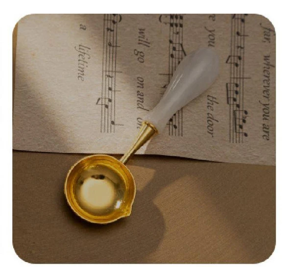 Davetiye Mum Mühürü Uygulama Seti El Yapımı Akrilik Beyaz Renk - Resim 3