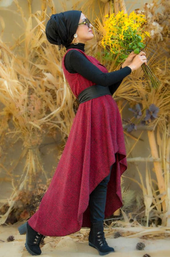 Bordo Siyah Yelek
