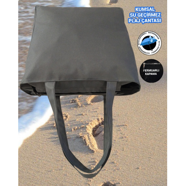 SEVBAGS SU GEÇİRMEZ PLAJ ÇANTASI KUMSAL 40X40 - 1