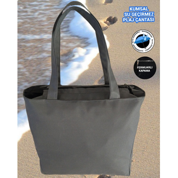 SEVBAGS SU GEÇİRMEZ PLAJ ÇANTASI KUMSAL 40X40 - 5
