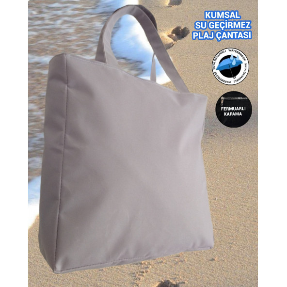 SEVBAGS SU GEÇİRMEZ PLAJ ÇANTASI KUMSAL 40X40