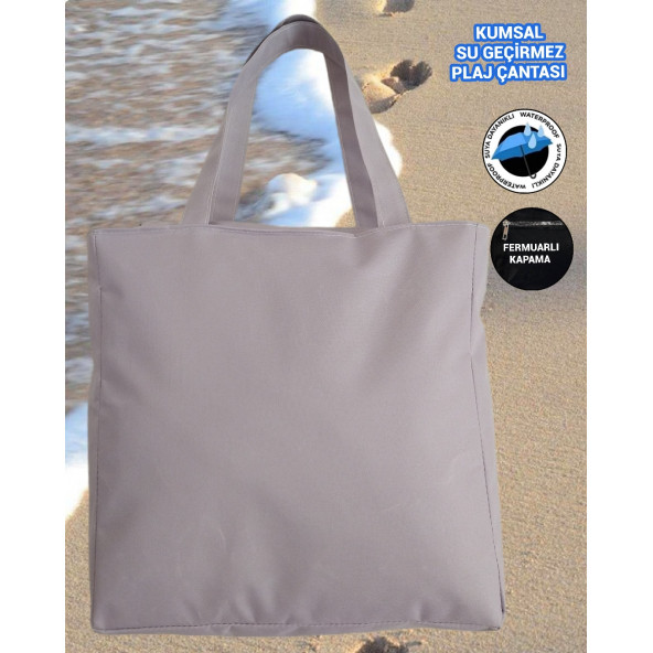 SEVBAGS SU GEÇİRMEZ PLAJ ÇANTASI KUMSAL 40X40 - 4