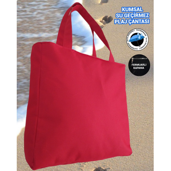 SEVBAGS SU GEÇİRMEZ PLAJ ÇANTASI KUMSAL 40X40