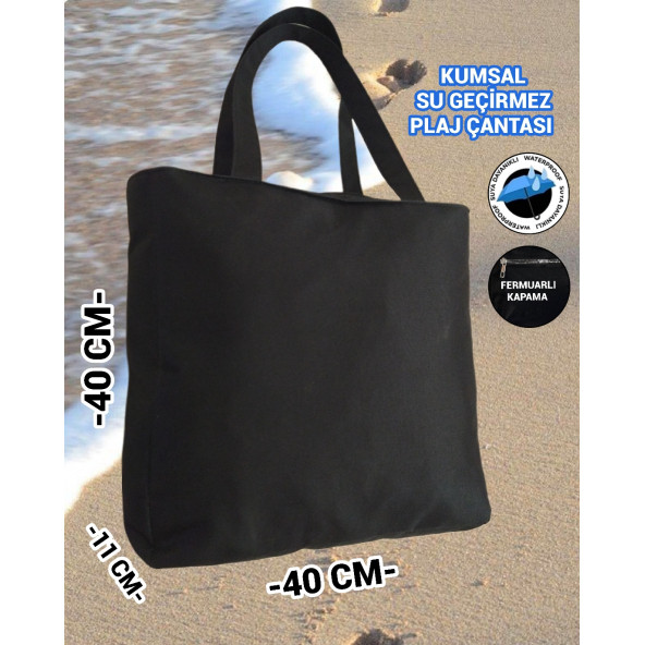 SEVBAGS SU GEÇİRMEZ PLAJ ÇANTASI KUMSAL 40X40 - 2
