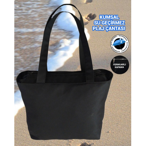 SEVBAGS SU GEÇİRMEZ PLAJ ÇANTASI KUMSAL 40X40 - 3