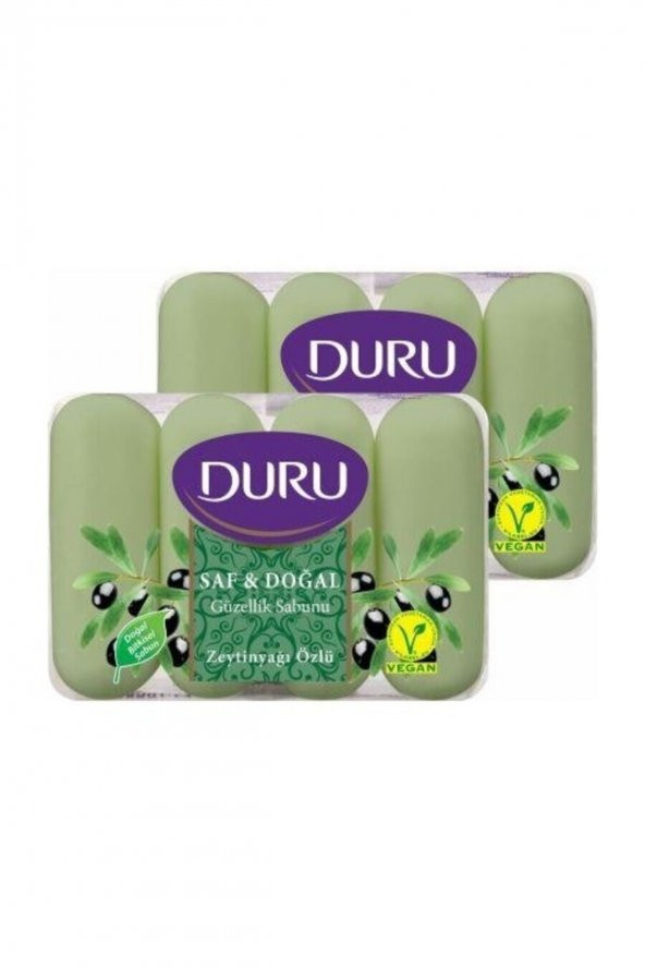 DURU SAF DOĞAL ZEYTİNYAĞI ÖZLÜ SABUN VEGAN 4*70 GR X 2 ADET