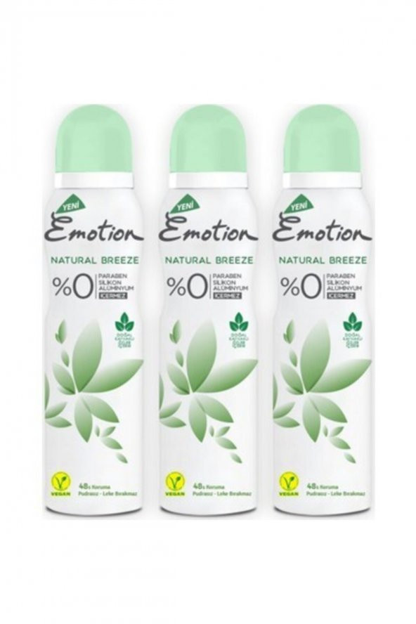 EMOTİON NATURAL BREEZE 150 ML VEGAN x 3 ADET