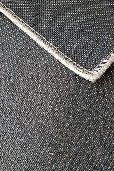 İskandinav Desen Şönil Pamuk Taban Dijital Baskılı Dekoratif Halı  GRİ 200X290 - 2