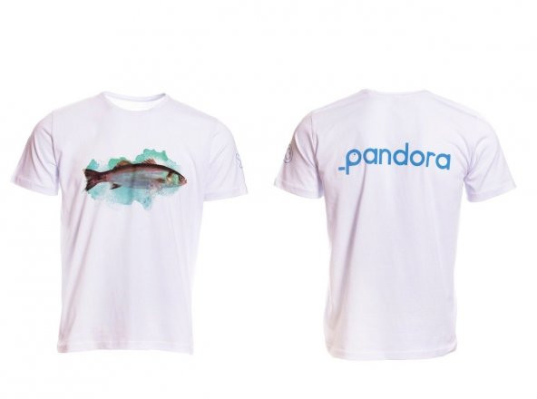 Pandora T-Shirt White&Seabass XL
