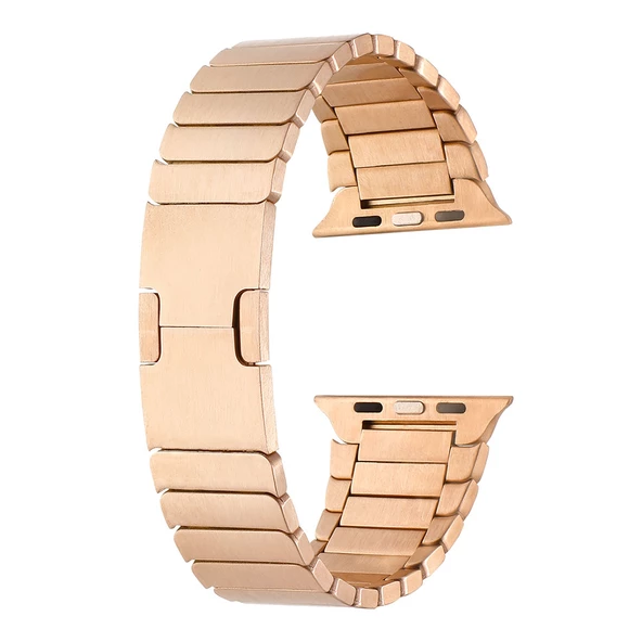 Apple Watch Ultra 49mm Zore KRD-82 Metal Kordon Saat Değildir.  Rose Gold