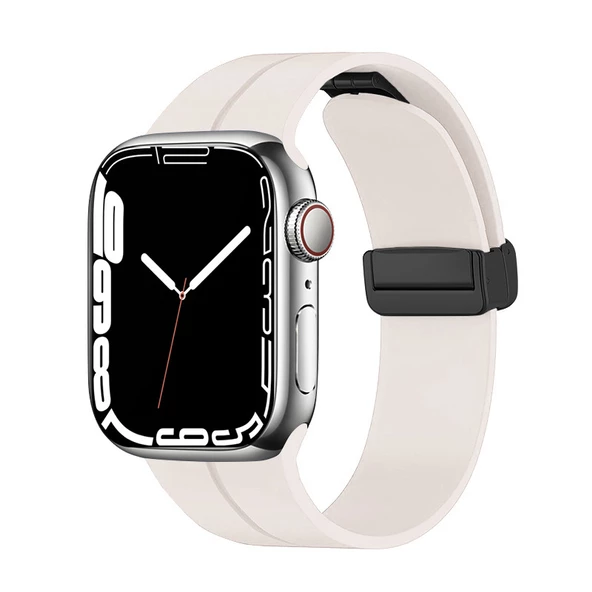 Apple Watch 7 41mm Zore KRD-84 Silikon Kordon Saat Değildir.  Stone