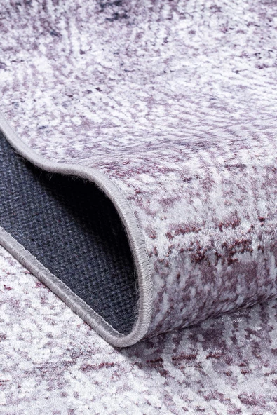 Frenda Home Modern Yıkanabilir Pamuk Taban Halı  KAHVE 100X300 - 4